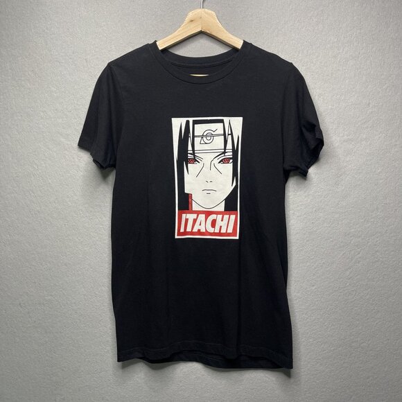 Naruto Shippuden Collection Itachi Uchiha Black Graphic T-Shirt Size S - Picture 1 of 5